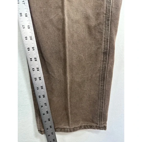 Vtg Carhartt Carpenter Pants 29x32  Brown Canvas Duck Workwear Union Made USA - Picture 4 of 14